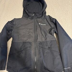 Columbia Youth Dark Gray Raincoat. Size S (7/8)